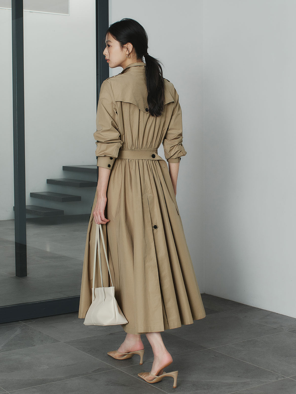 トレンチライクフレアワンピース