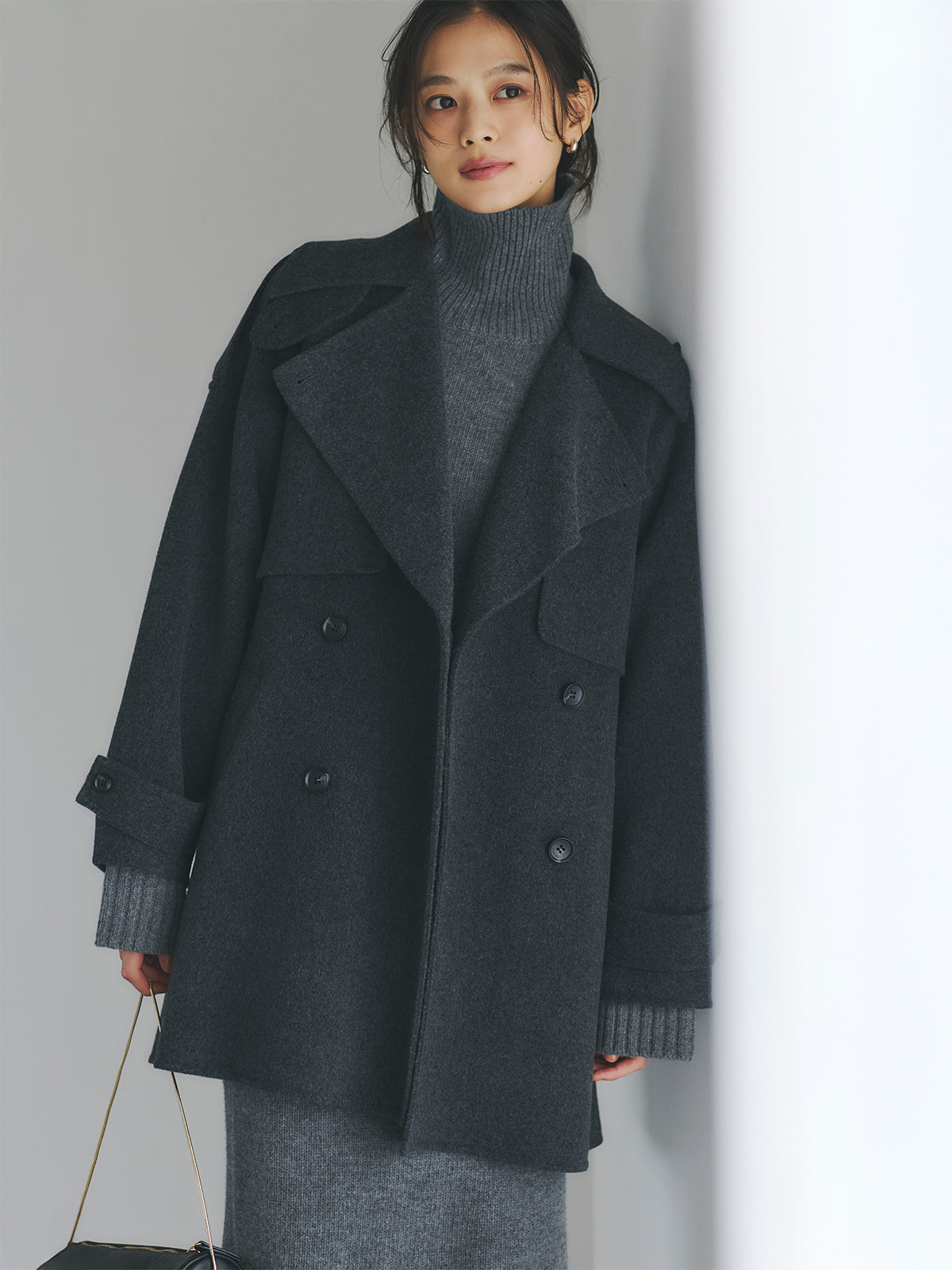 HAMILTONウールカシミヤタートルネックプルオーバー