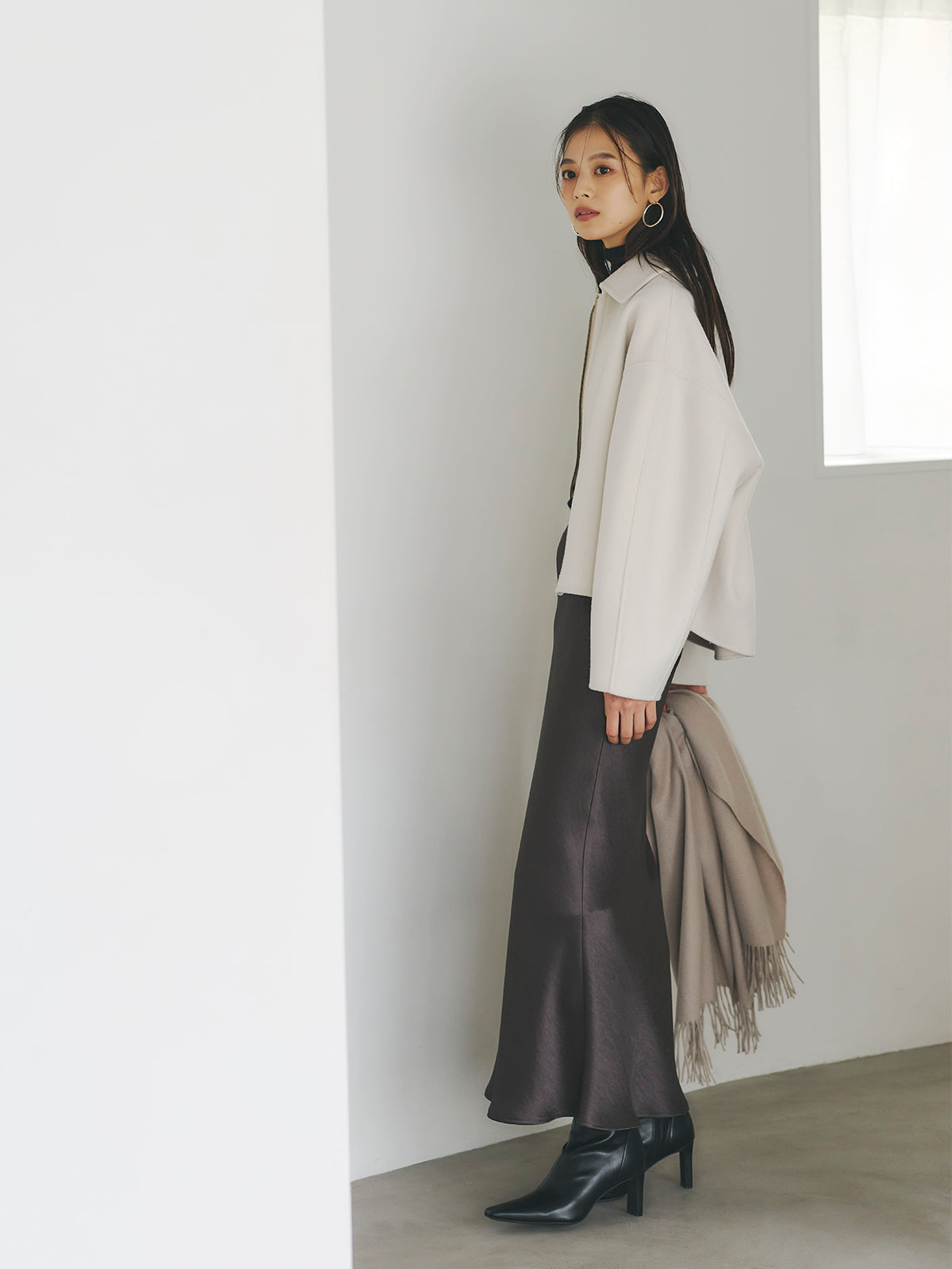 リバーウールショートコート