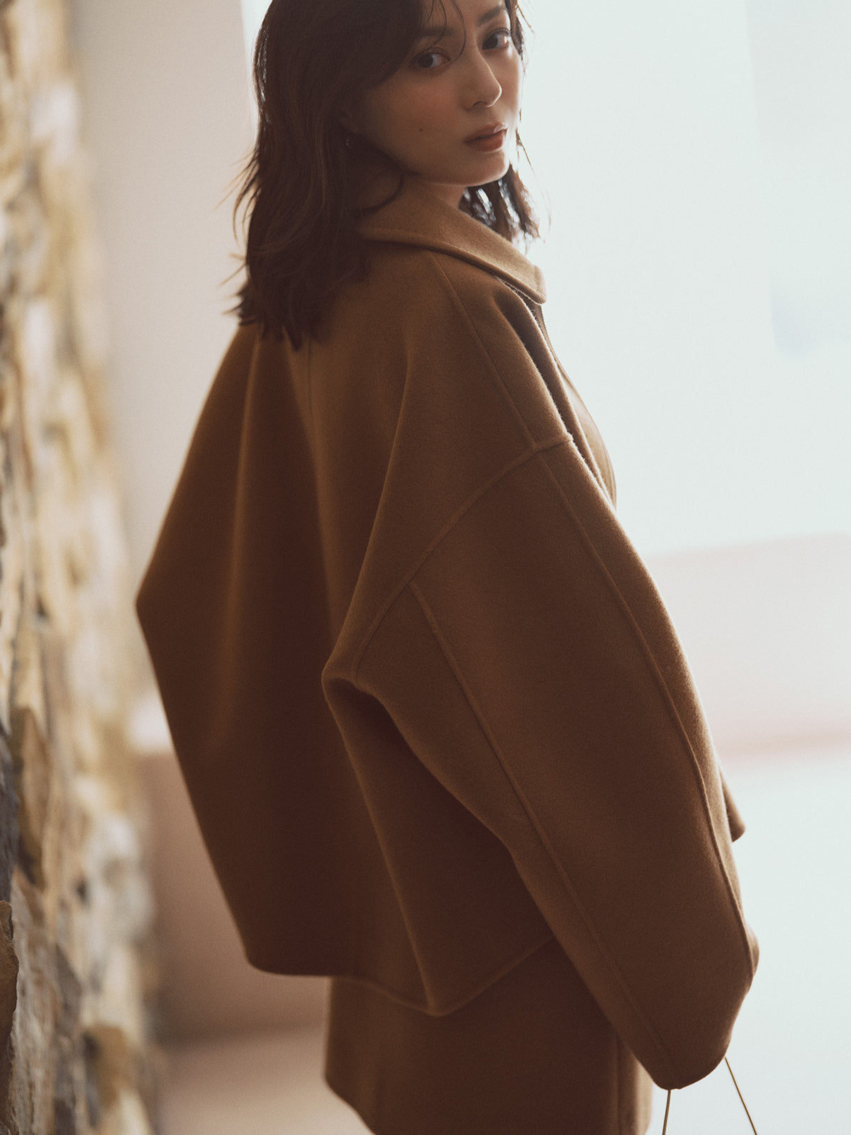 リバーウールショートコート