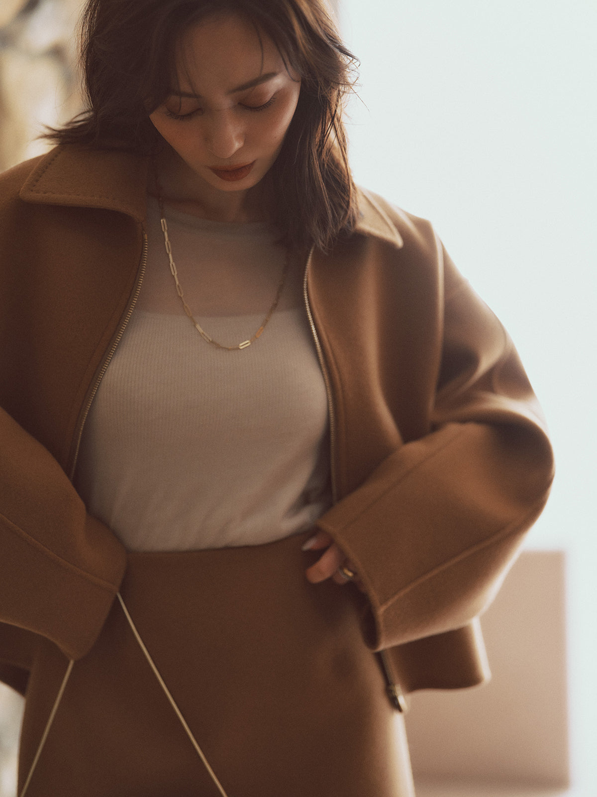 リバーウールショートコート