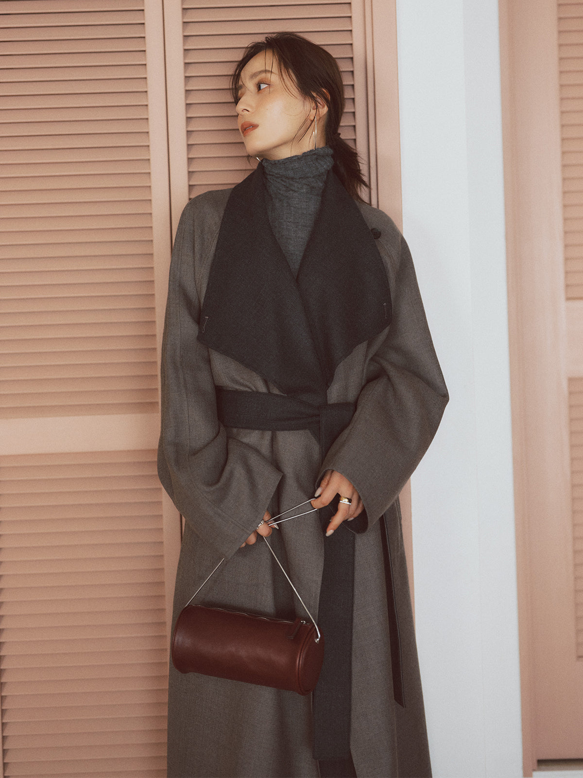 カシミヤ100シアータートルネックプルオーバー