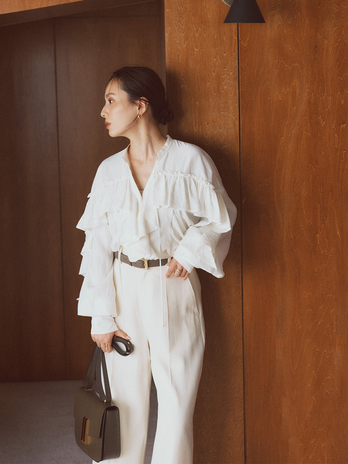 Wrinkle Ruffle Blouse