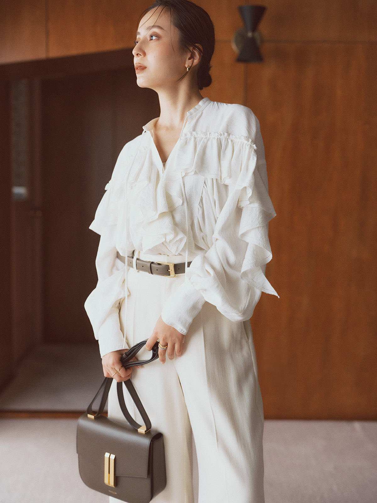 Wrinkle Ruffle Blouse