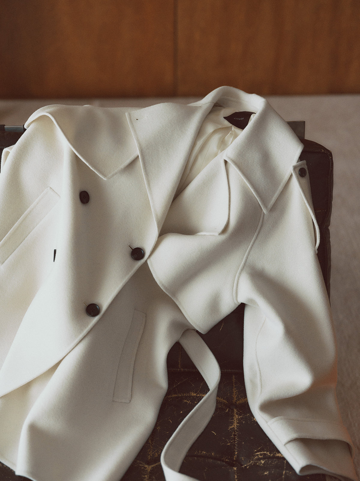 リバーウールミドルトレンチコート