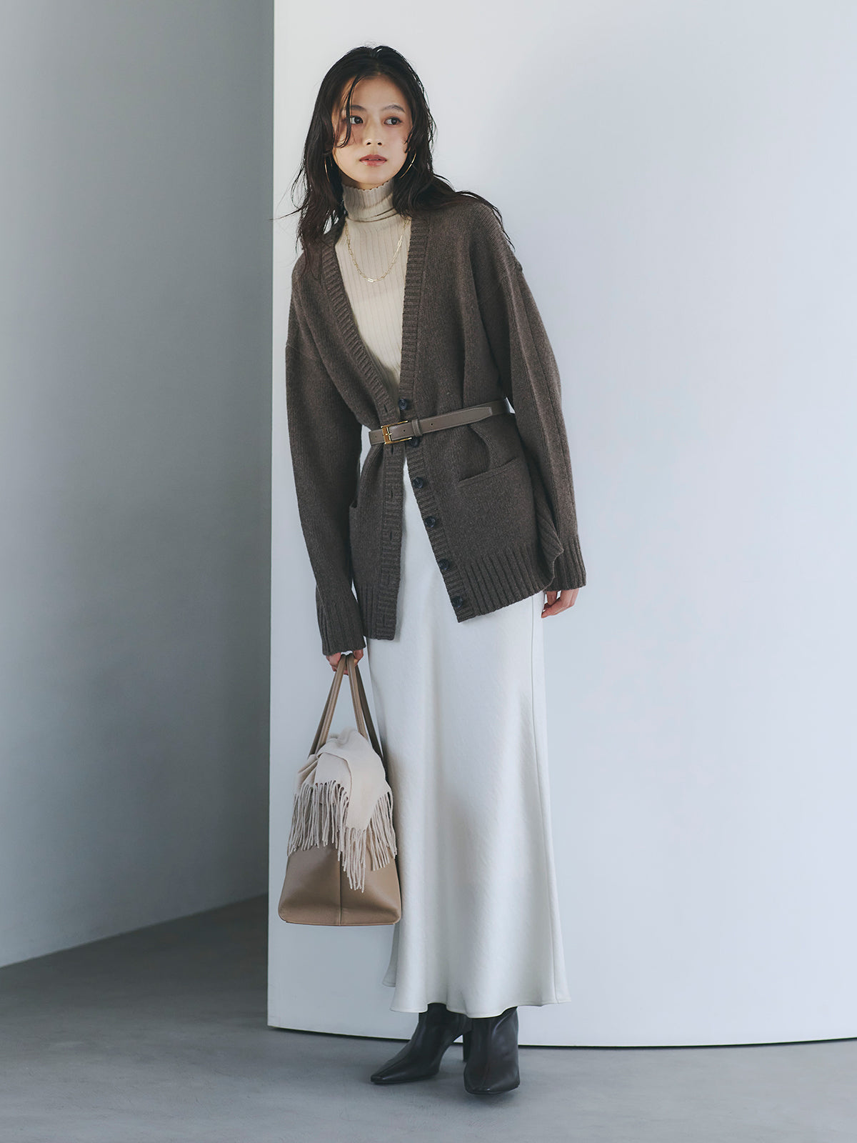 カシミヤ100シアータートルネックプルオーバー