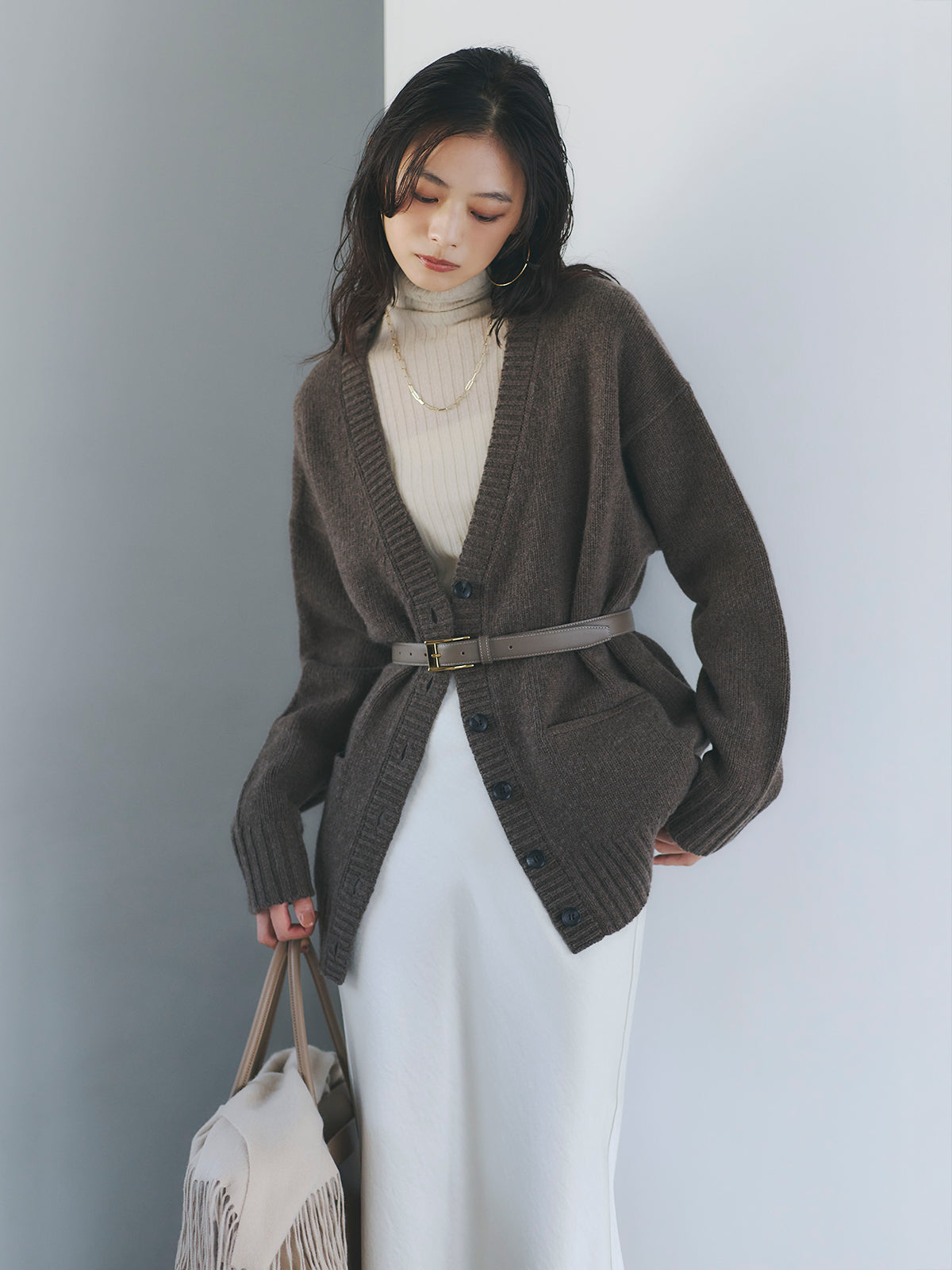 カシミヤ100シアータートルネックプルオーバー