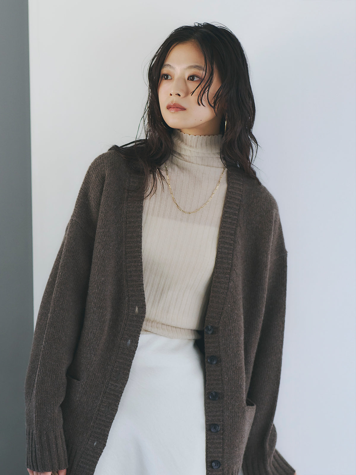 カシミヤ100シアータートルネックプルオーバー