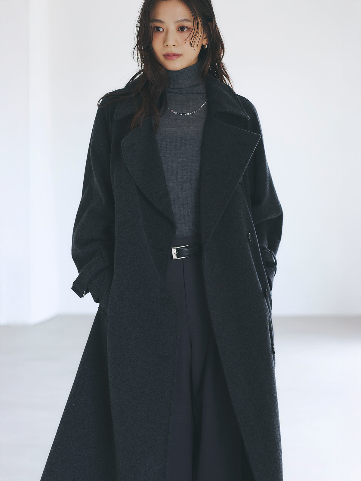 カシミヤ100シアータートルネックプルオーバー