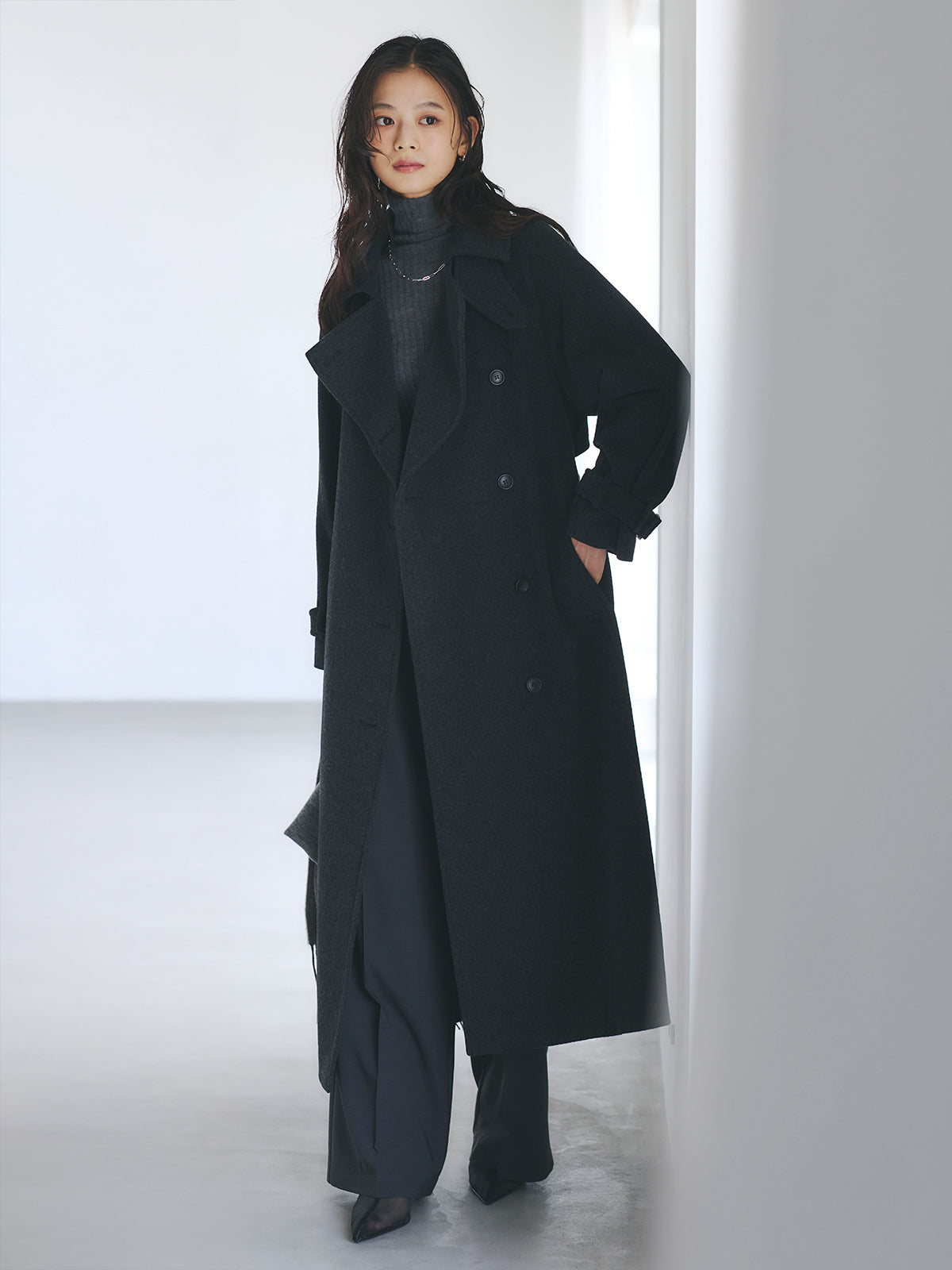 カシミヤ100シアータートルネックプルオーバー