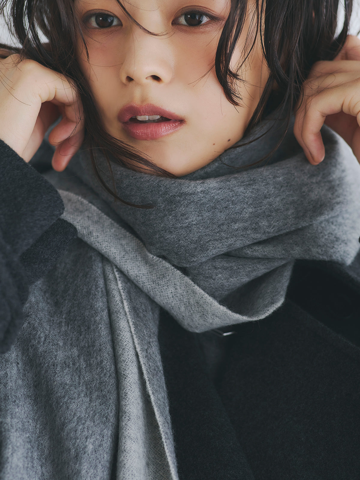 ダブルフェイスウールストール