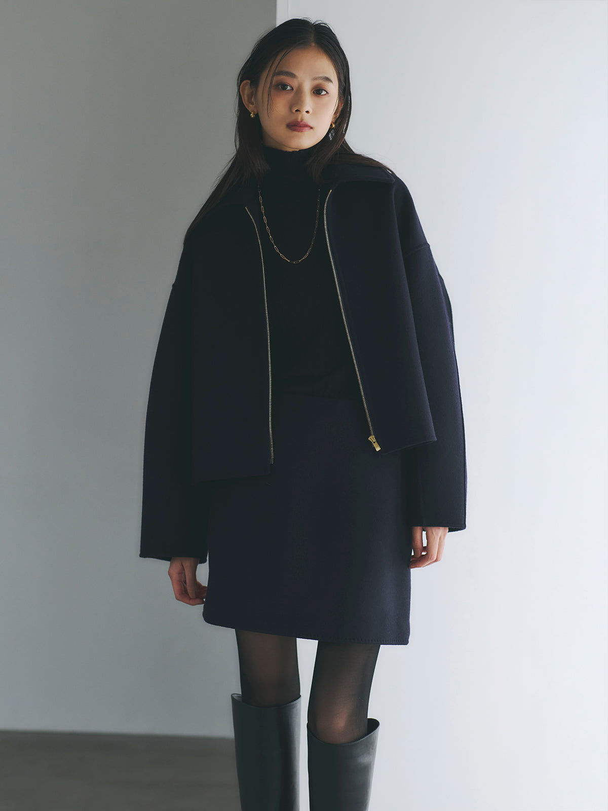 カシミヤ100シアータートルネックプルオーバー