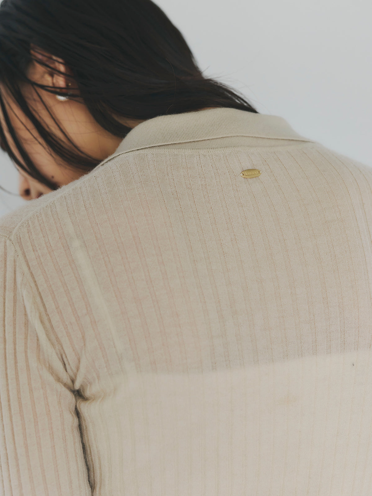 カシミヤ100ニットシャツカーディガン