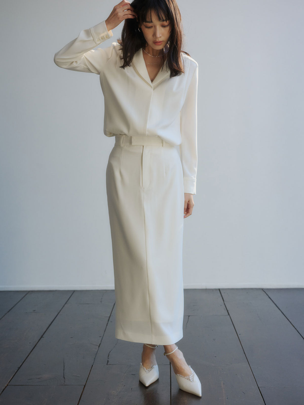 ダブルサテンナロースカート