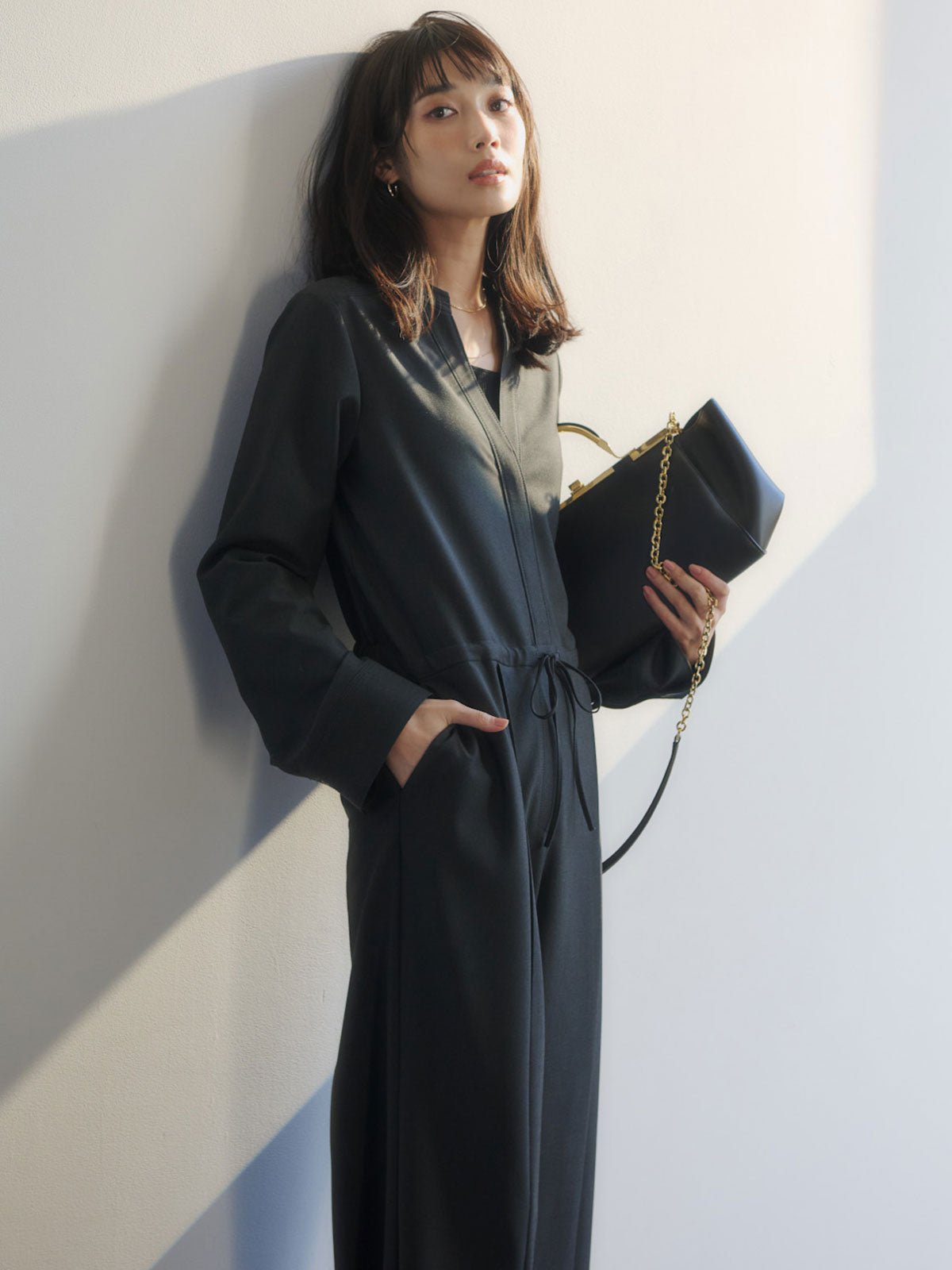 バンドカラーオールインワン