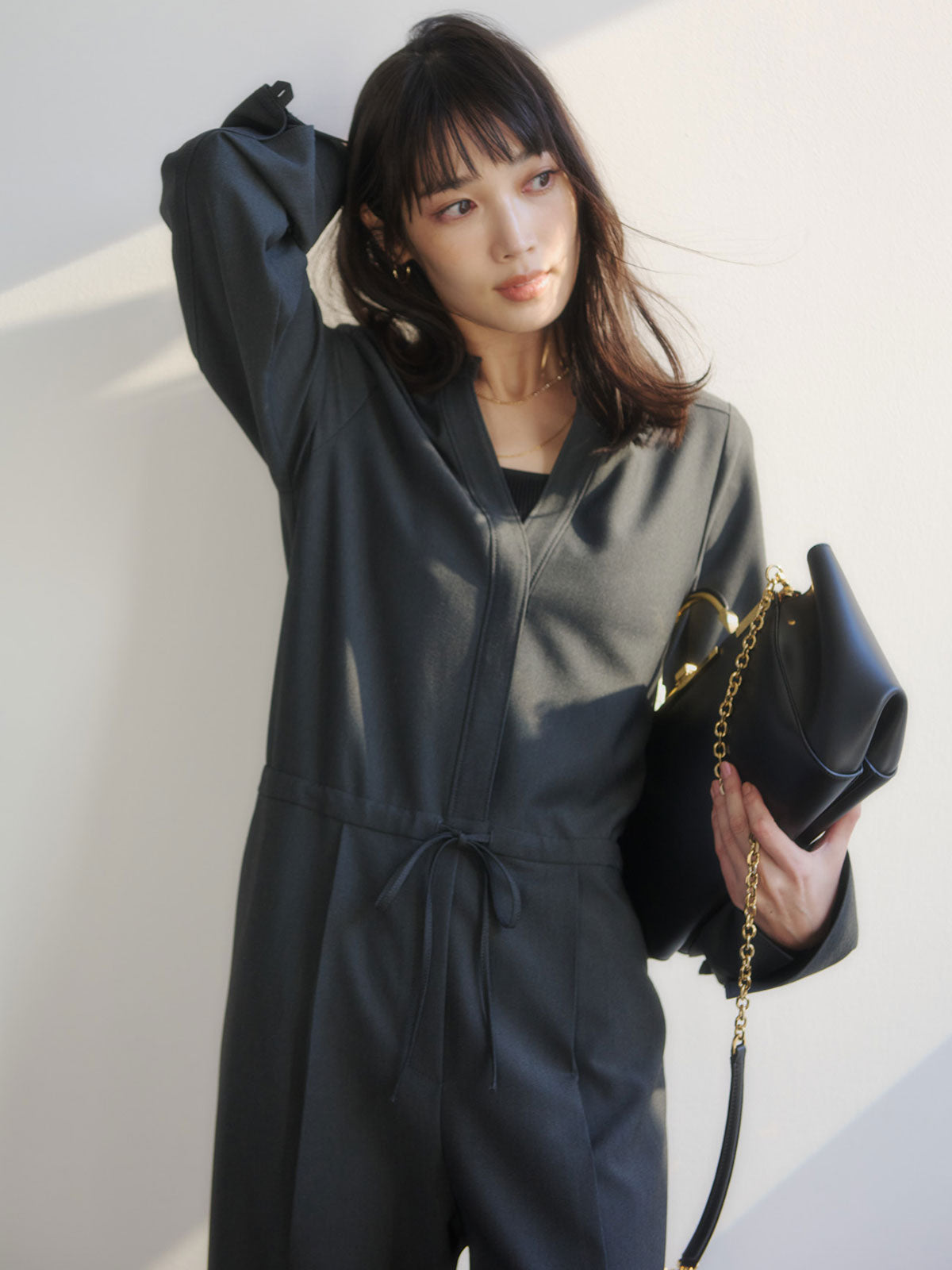 バンドカラーオールインワン