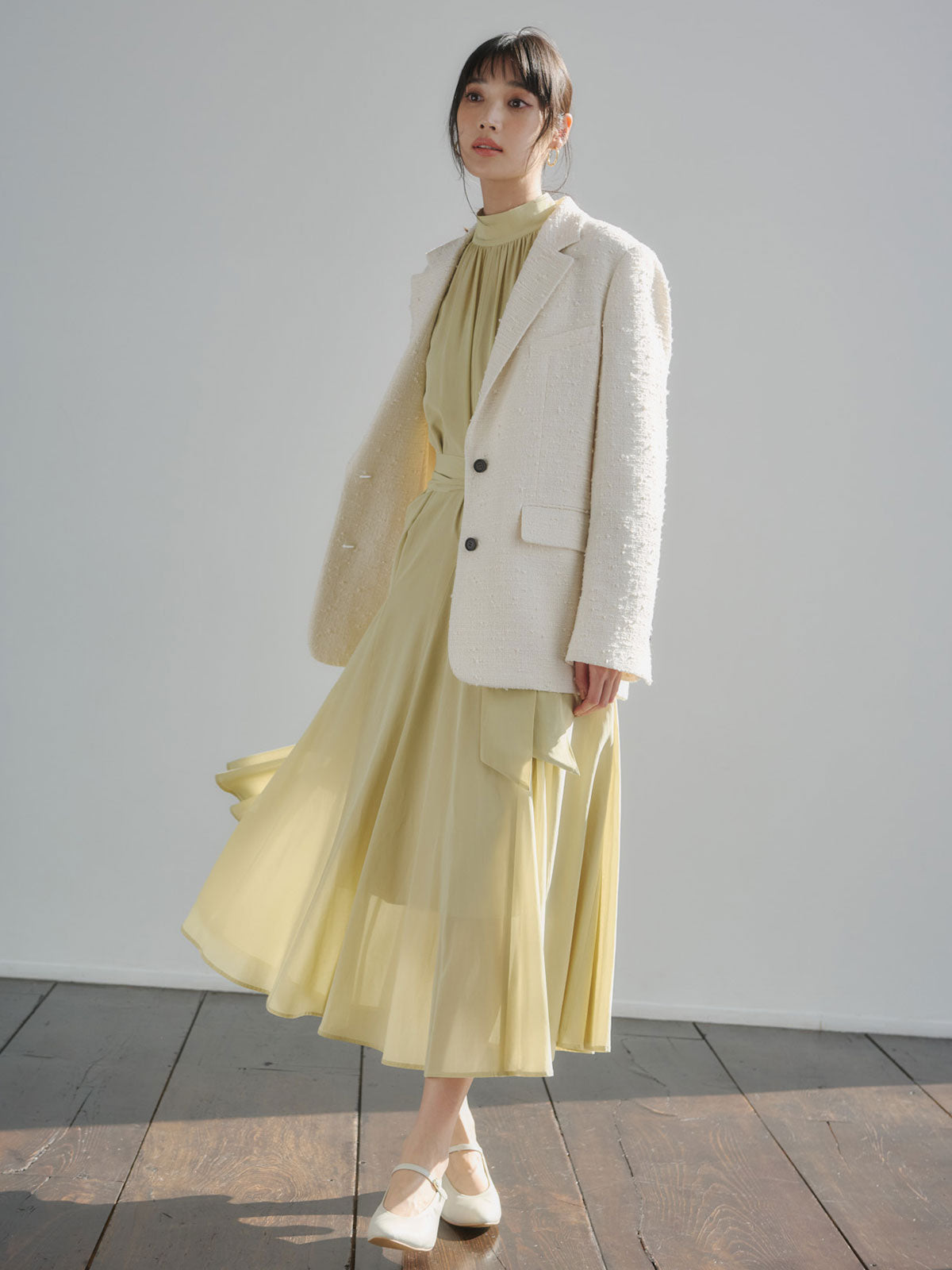 キュプラコットンワンピース