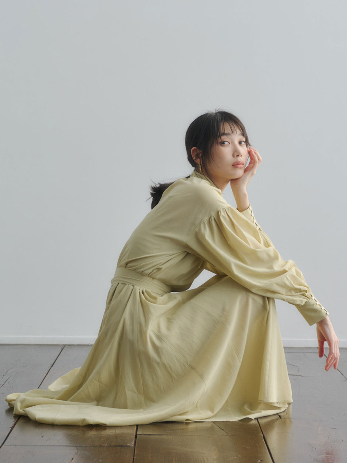 キュプラコットンワンピース