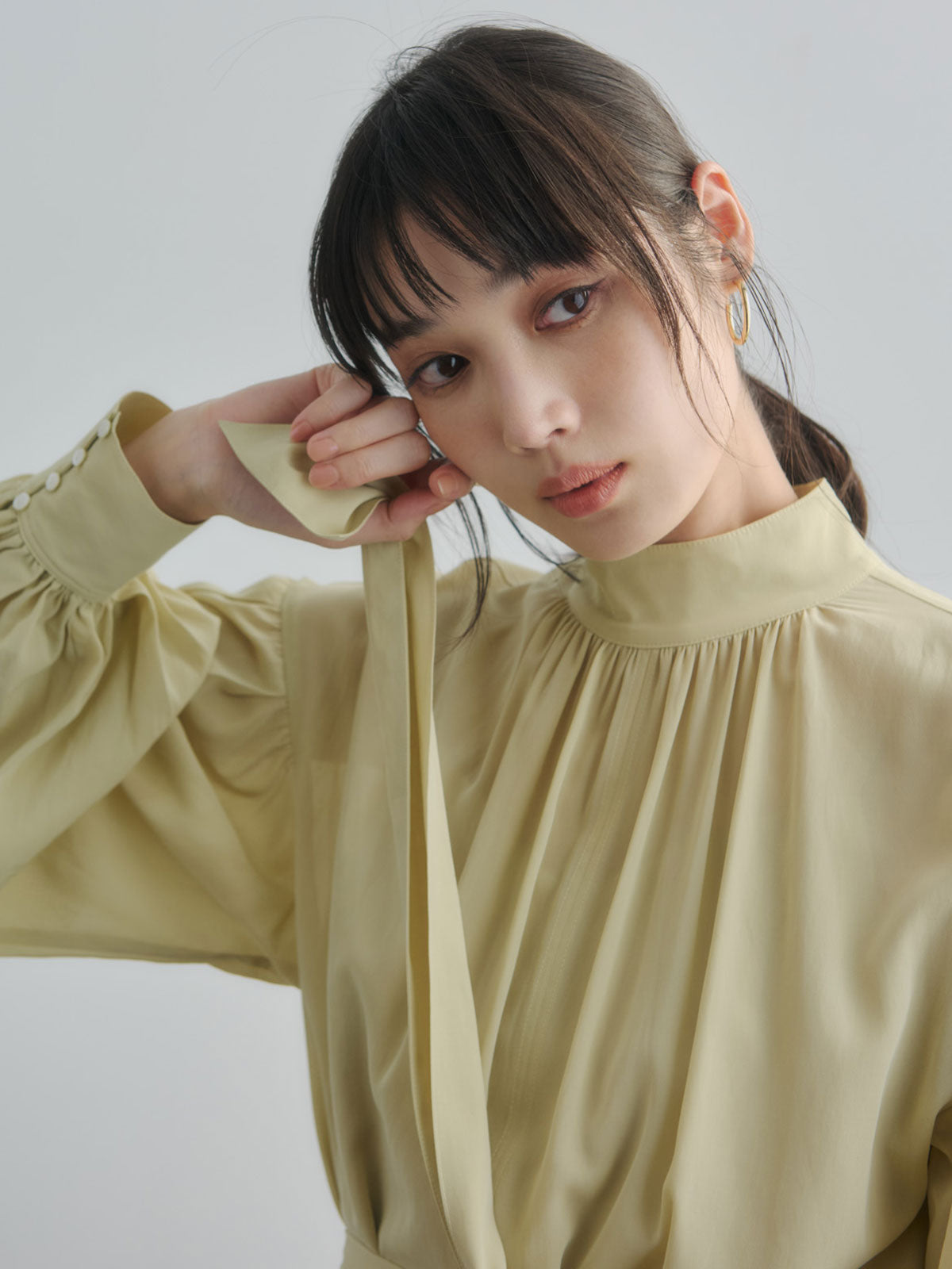 キュプラコットンワンピース