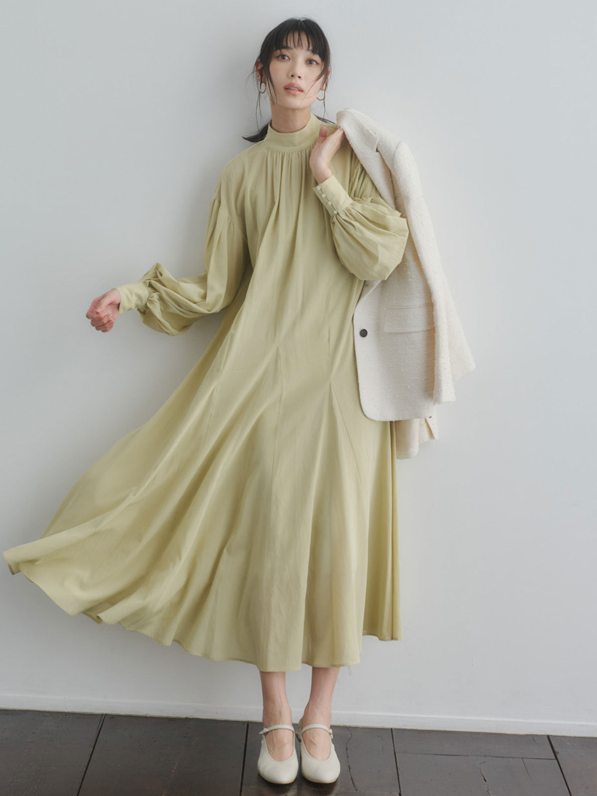 キュプラコットンワンピース