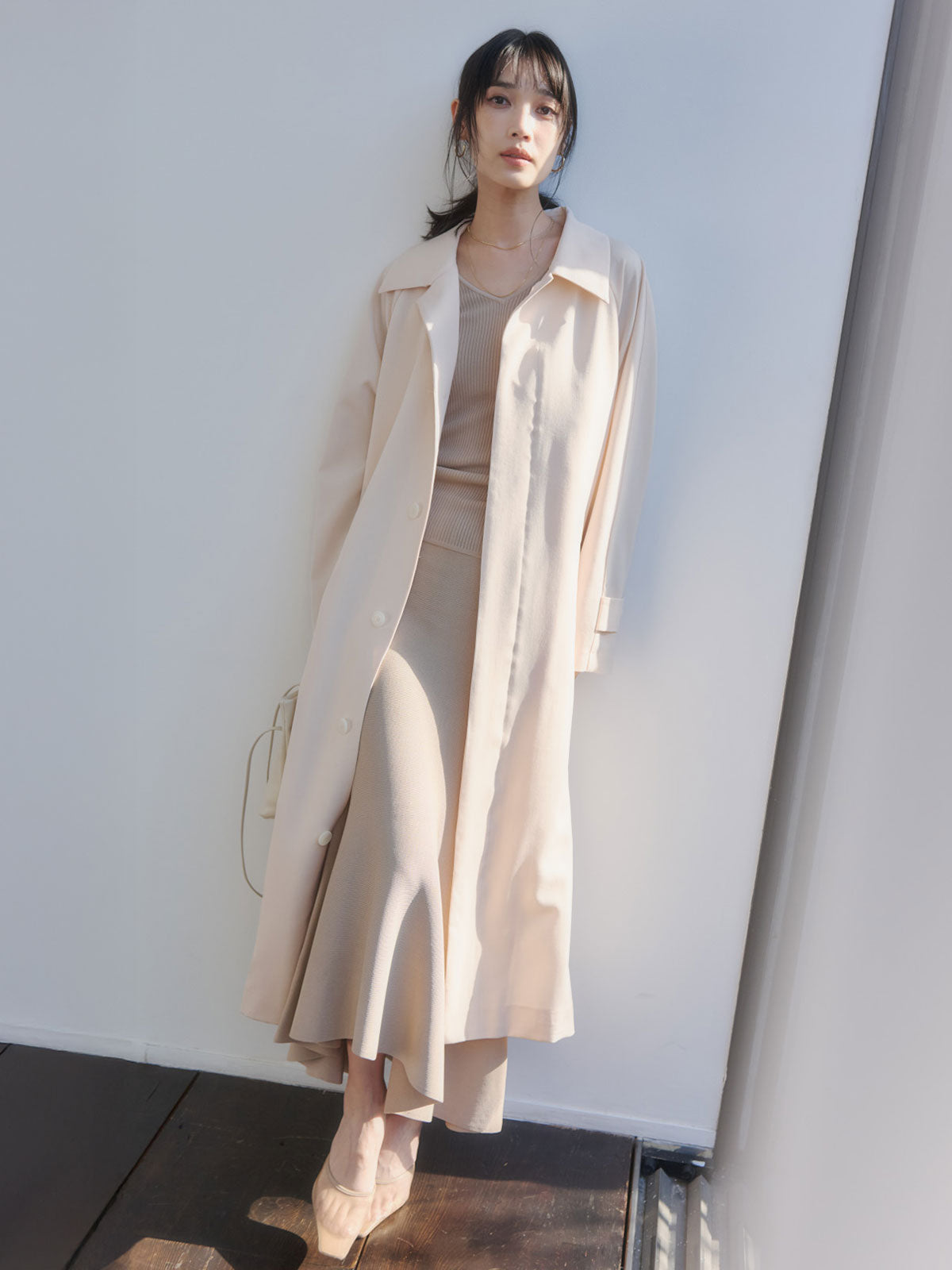 リュクスビスコースイレヘムニットスカート