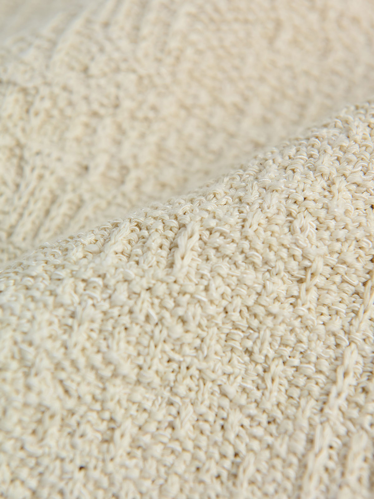 クラシカルノーカラーニットジャケット