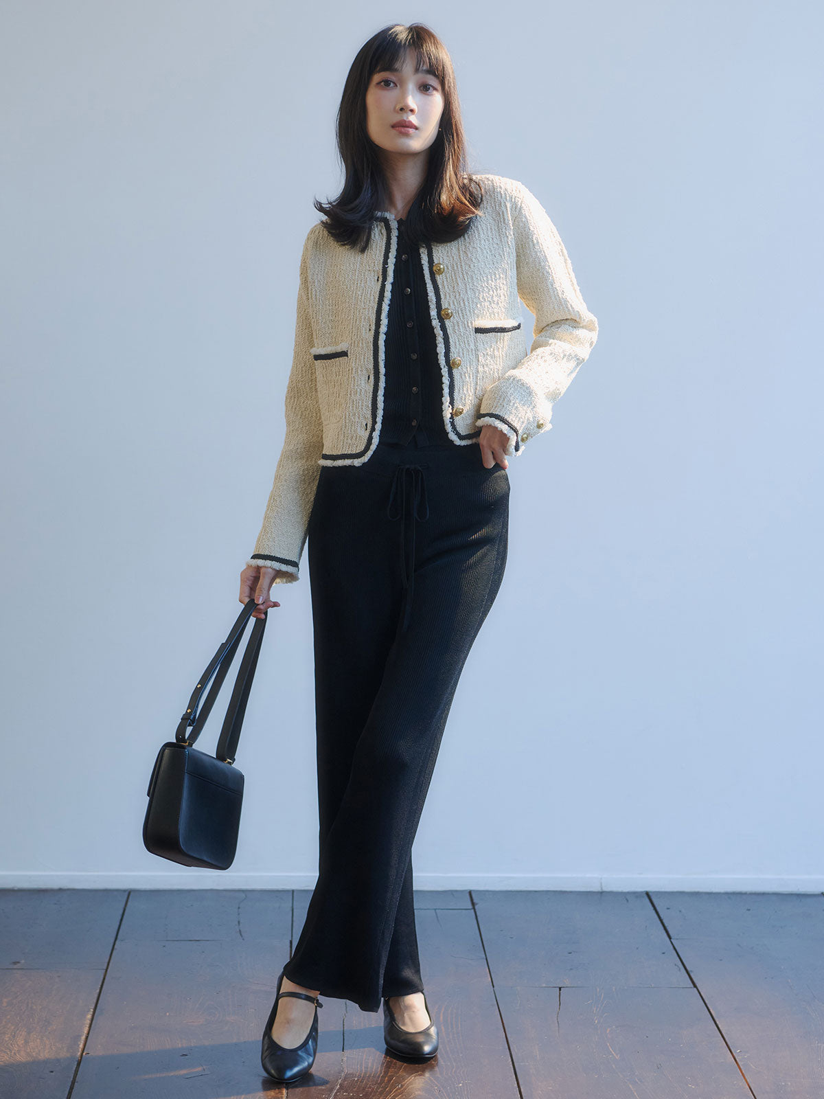 リュクスビスコースニットパンツ