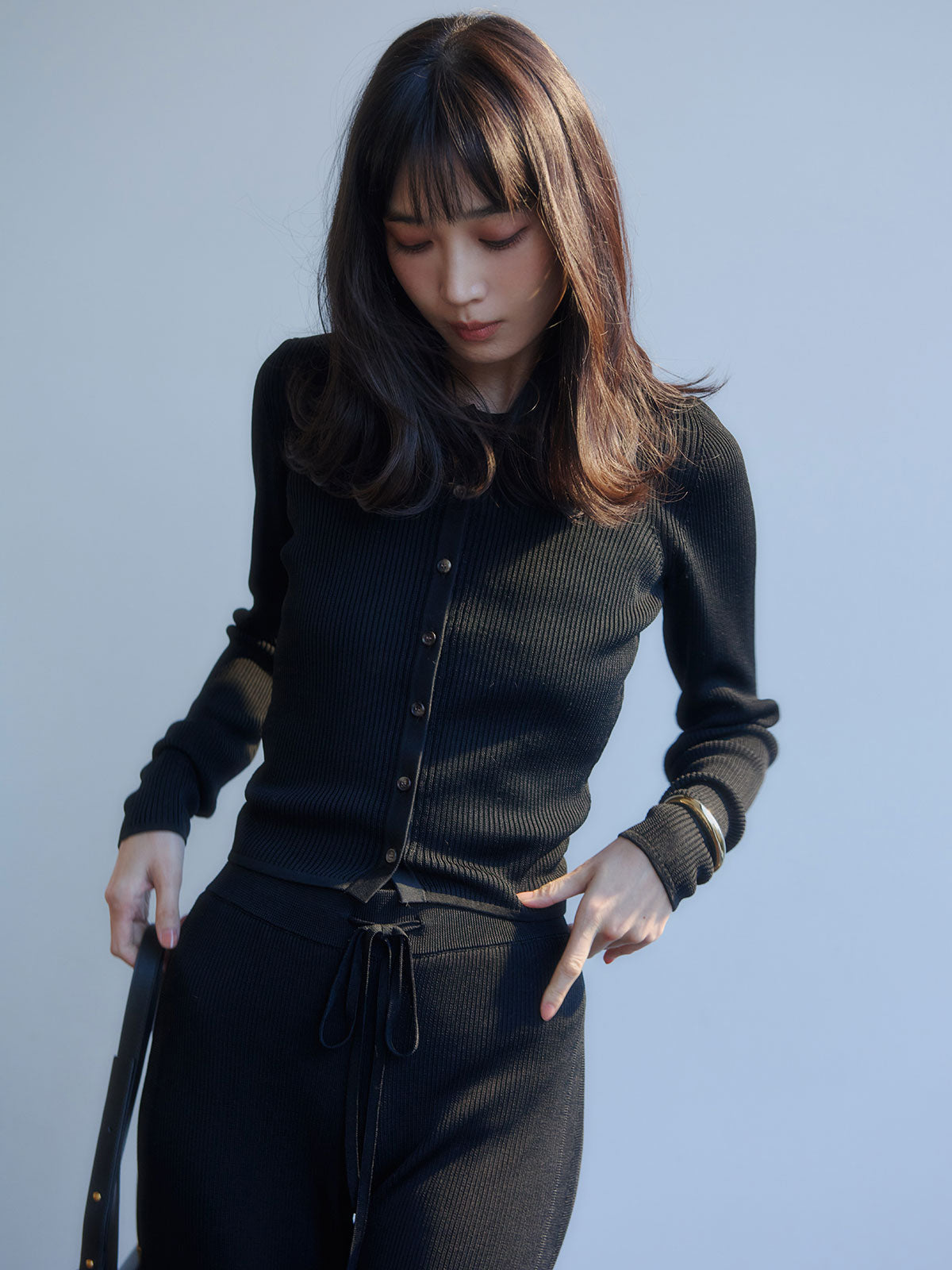 リュクスビスコースニットパンツ