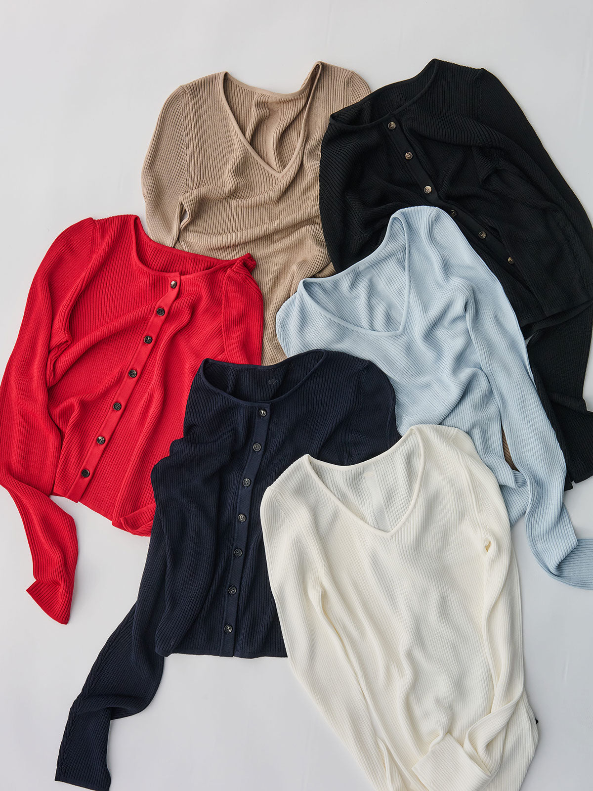 リュクスビスコースリブニットプルオーバー