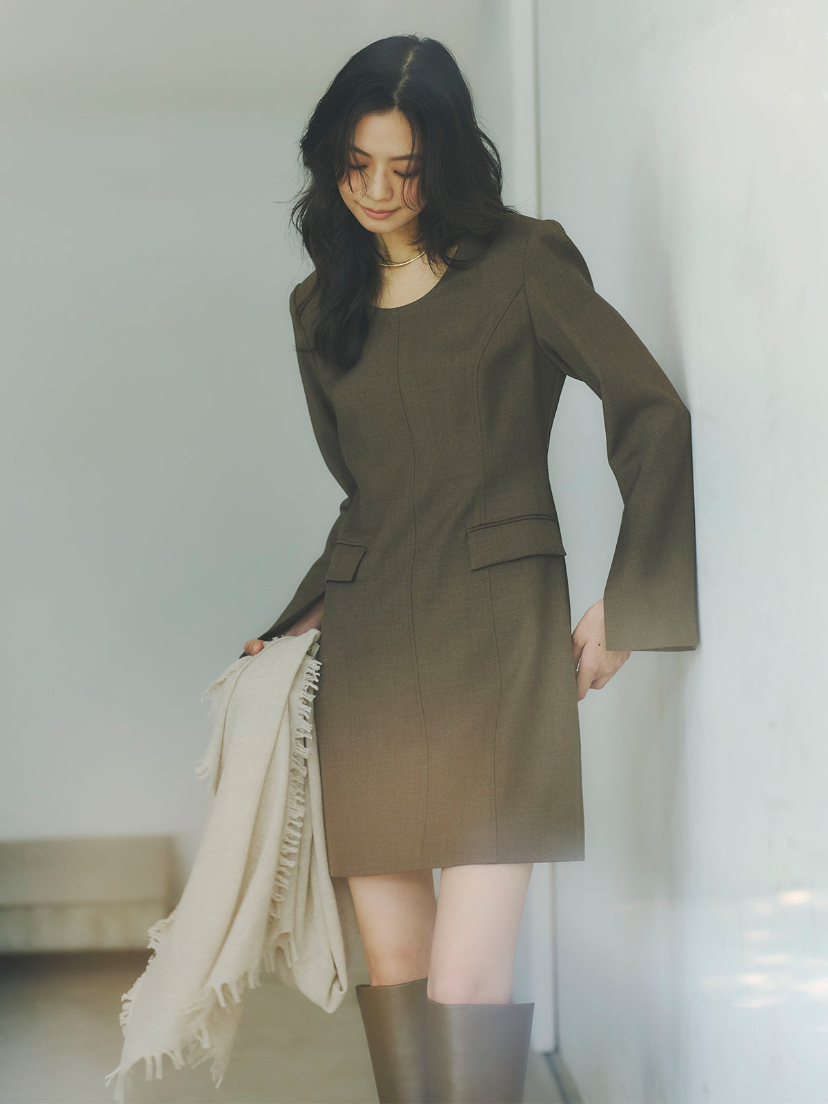 ボクシーミニワンピース