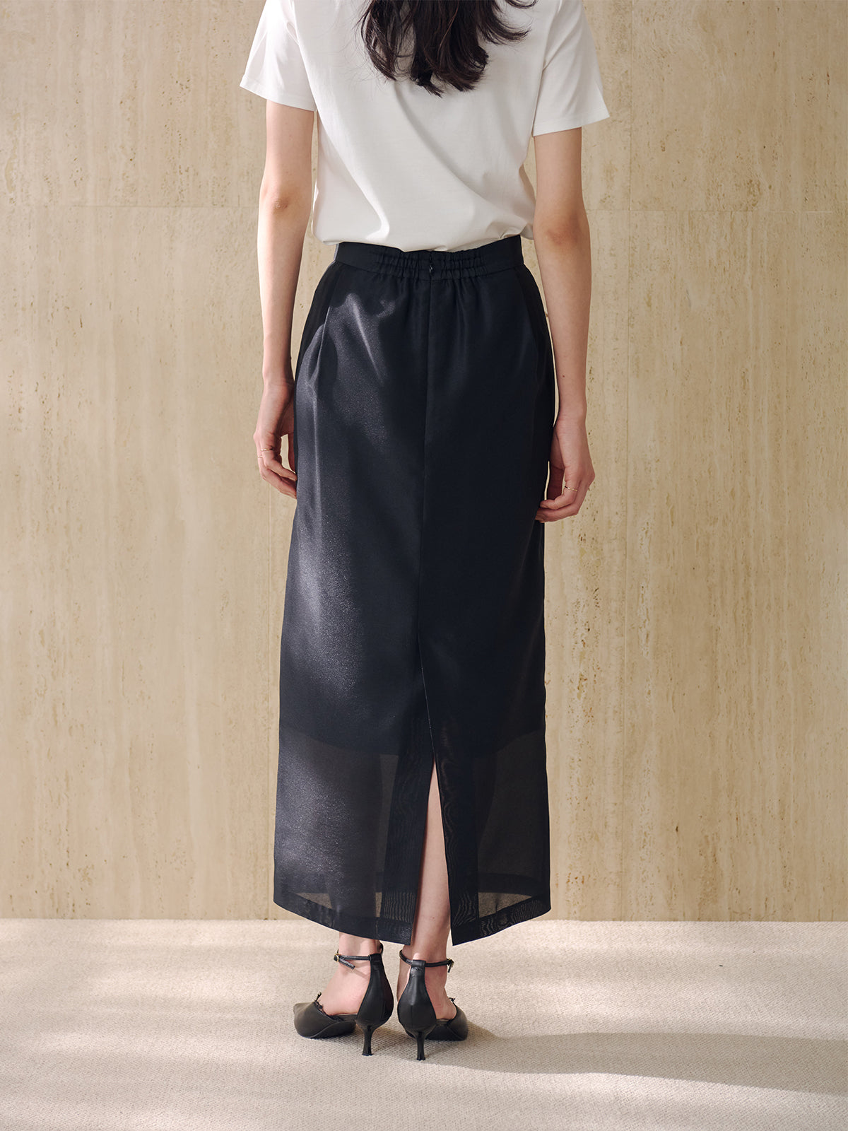 丝滑触感棉质U领T恤