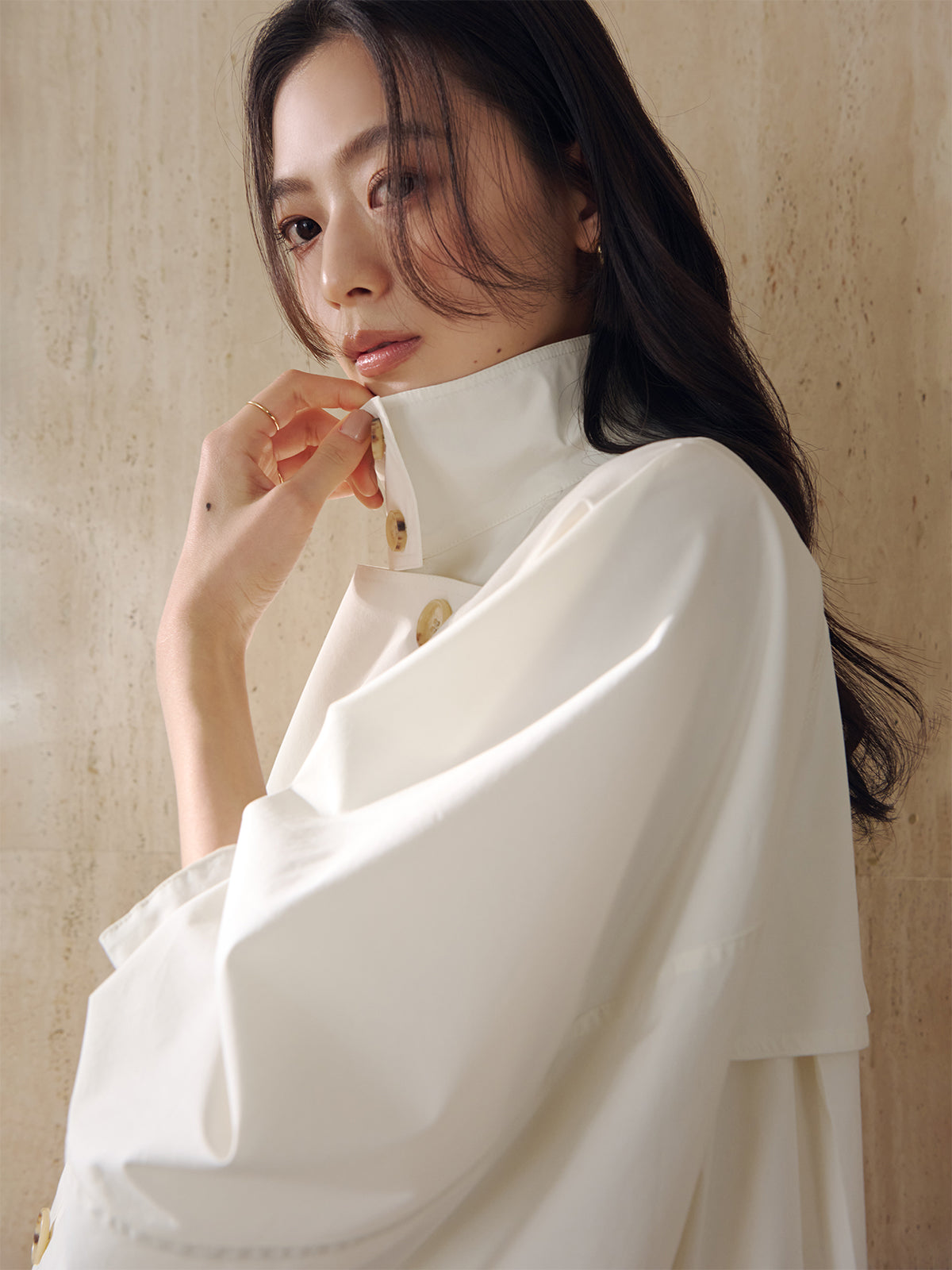 ライトトレンチミドルブルゾン