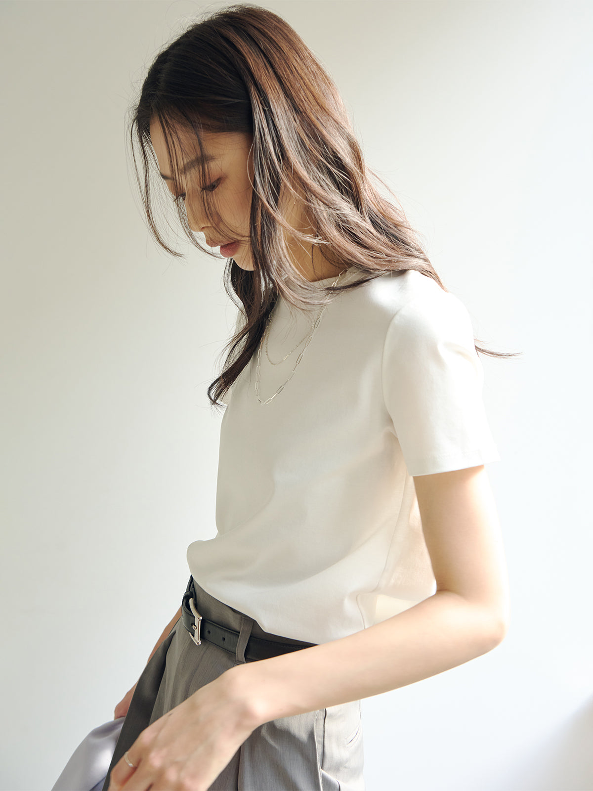 Silk touch cotton slim fit T