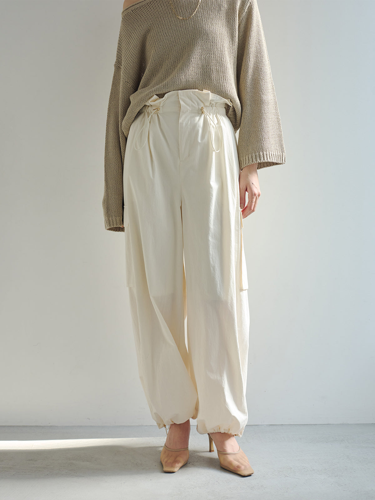 ペーパーヤーンニットプルオーバー