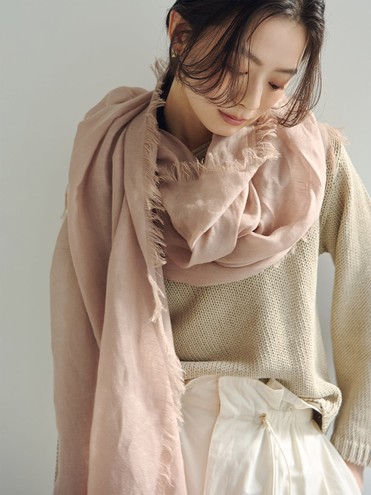 ペーパーヤーンニットプルオーバー