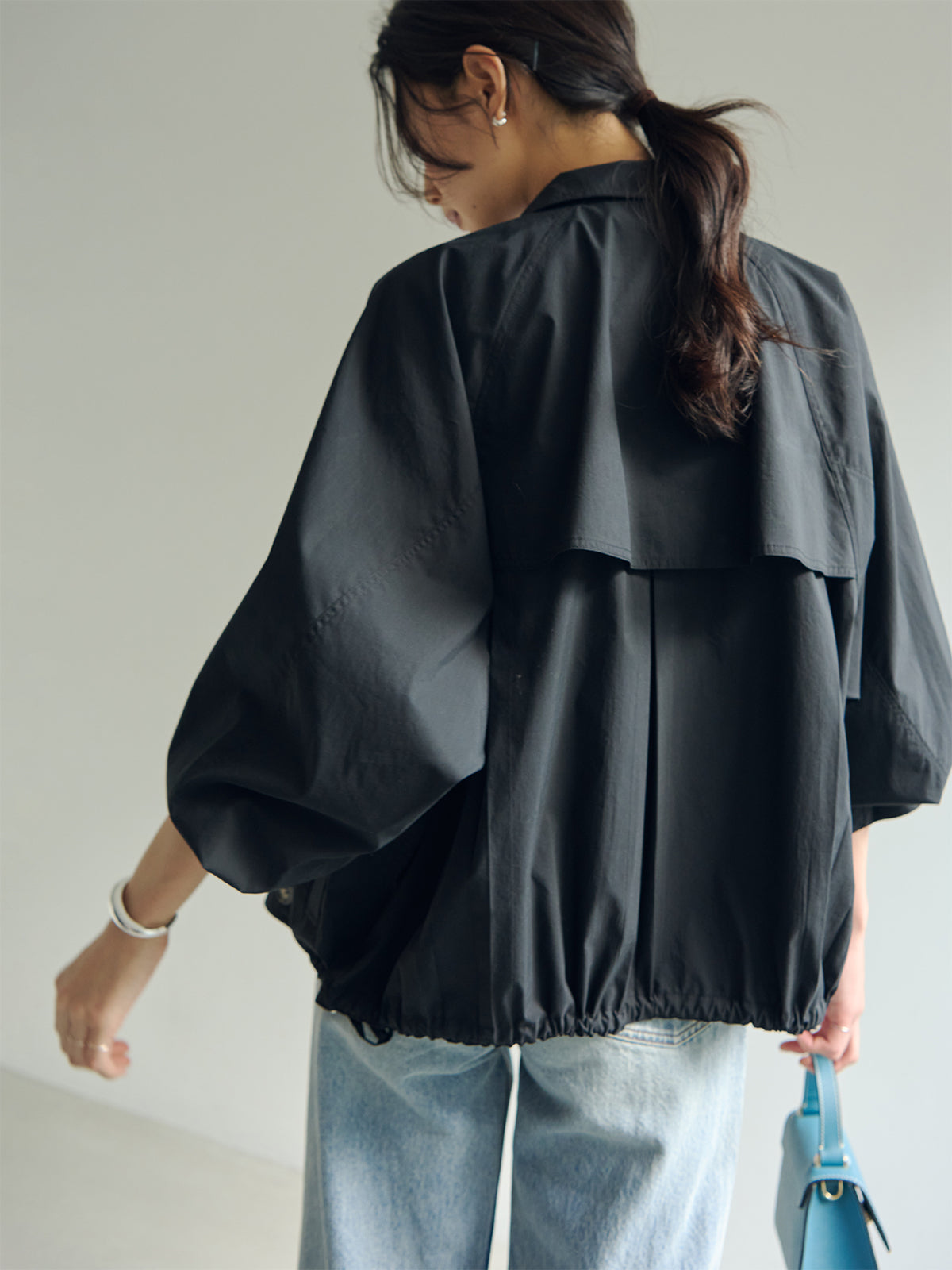 ライトトレンチミドルブルゾン