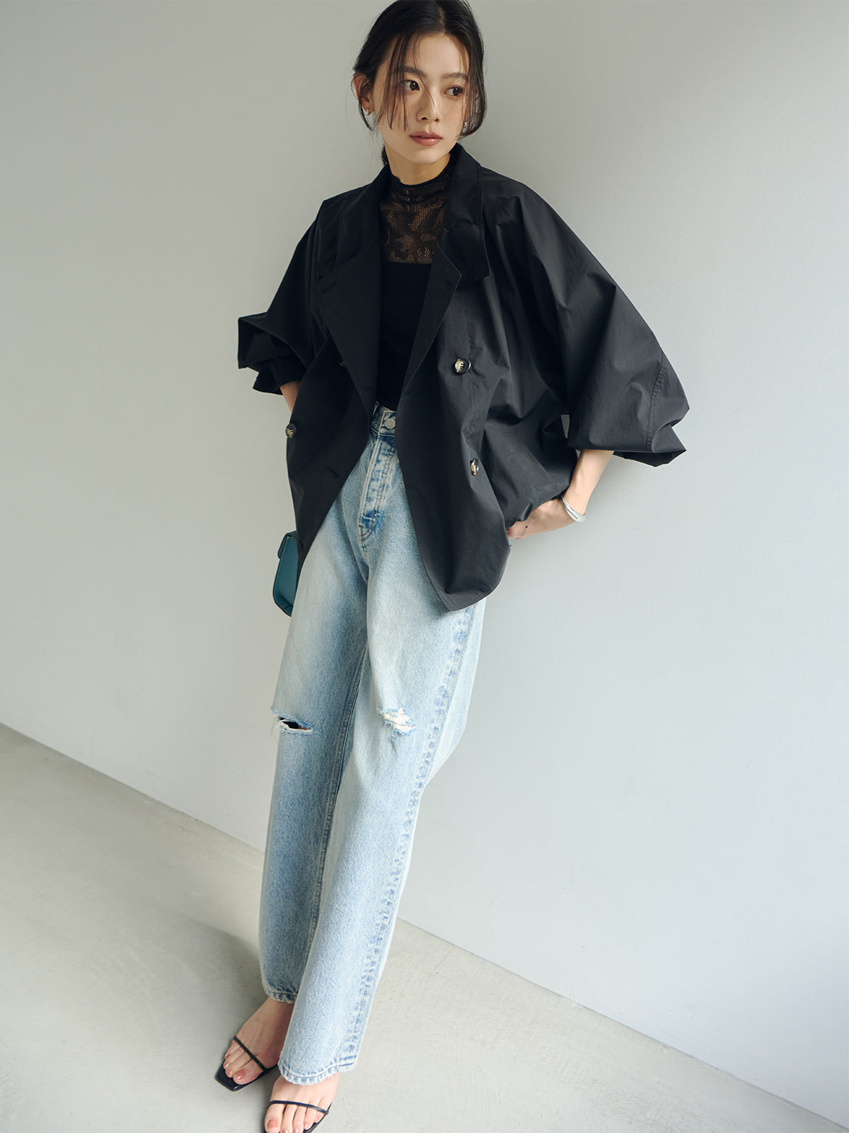 ニットレースボディスーツ