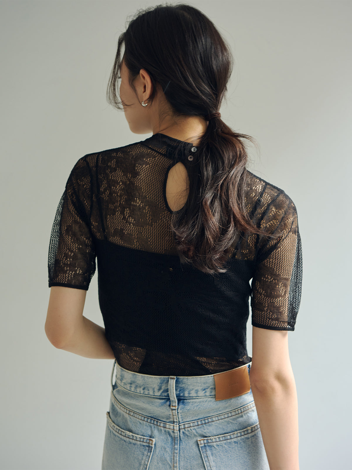 ニットレースボディスーツ