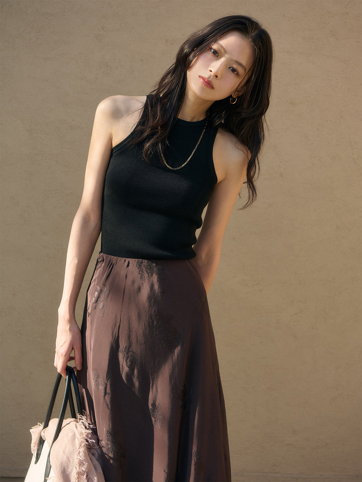 ブライトニットカップインタンクトップ