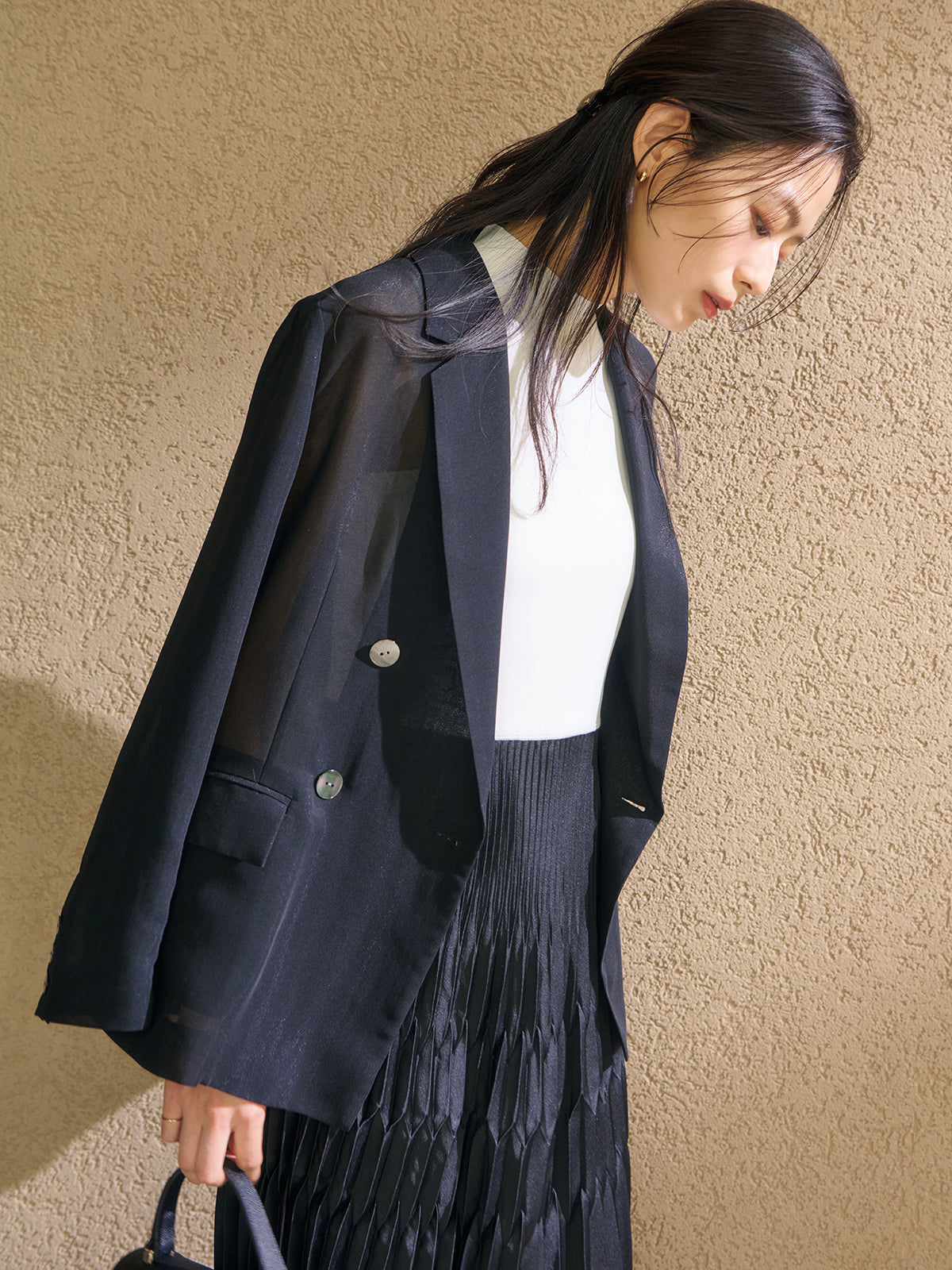 シアーテーラードジャケット