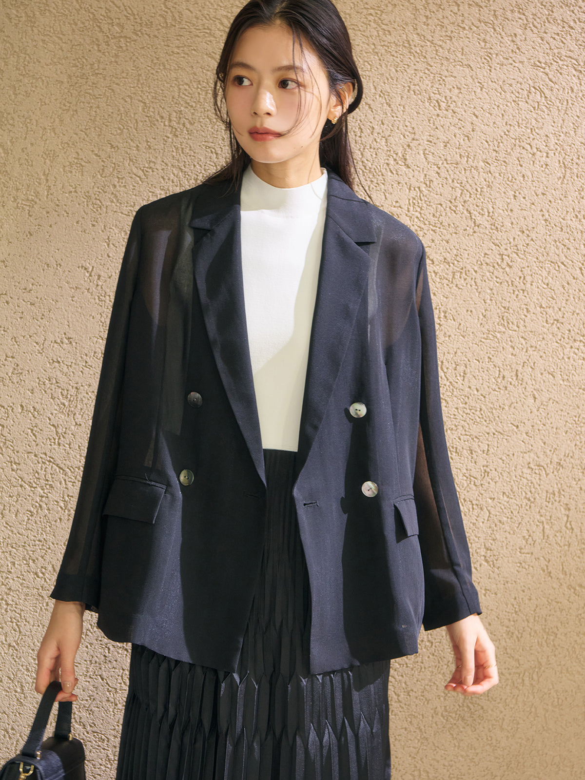 シアーテーラードジャケット