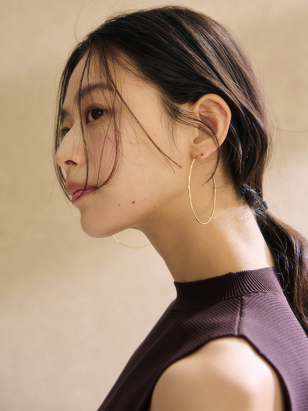 big 나로 후프 귀걸이