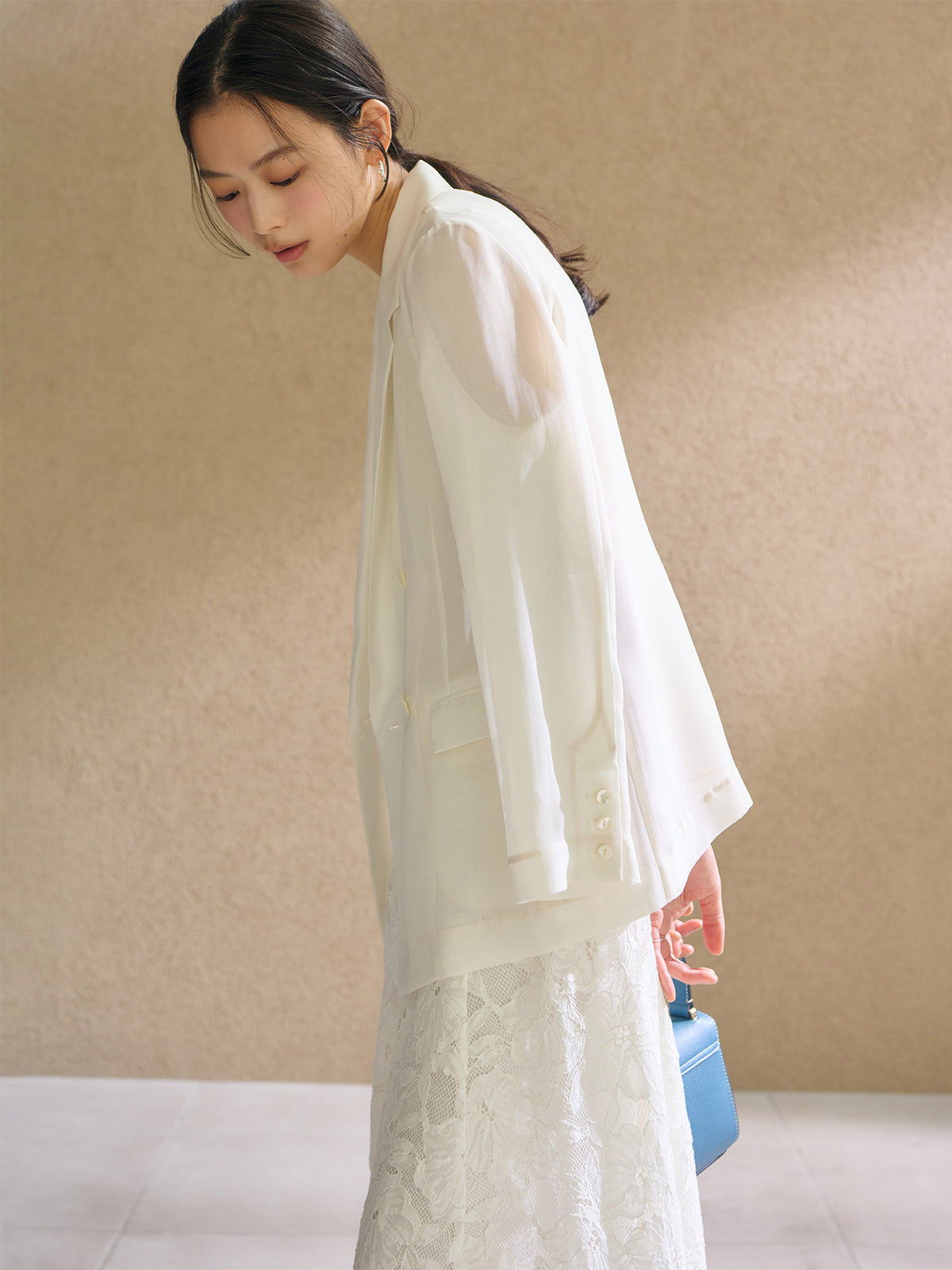 シアーテーラードジャケット