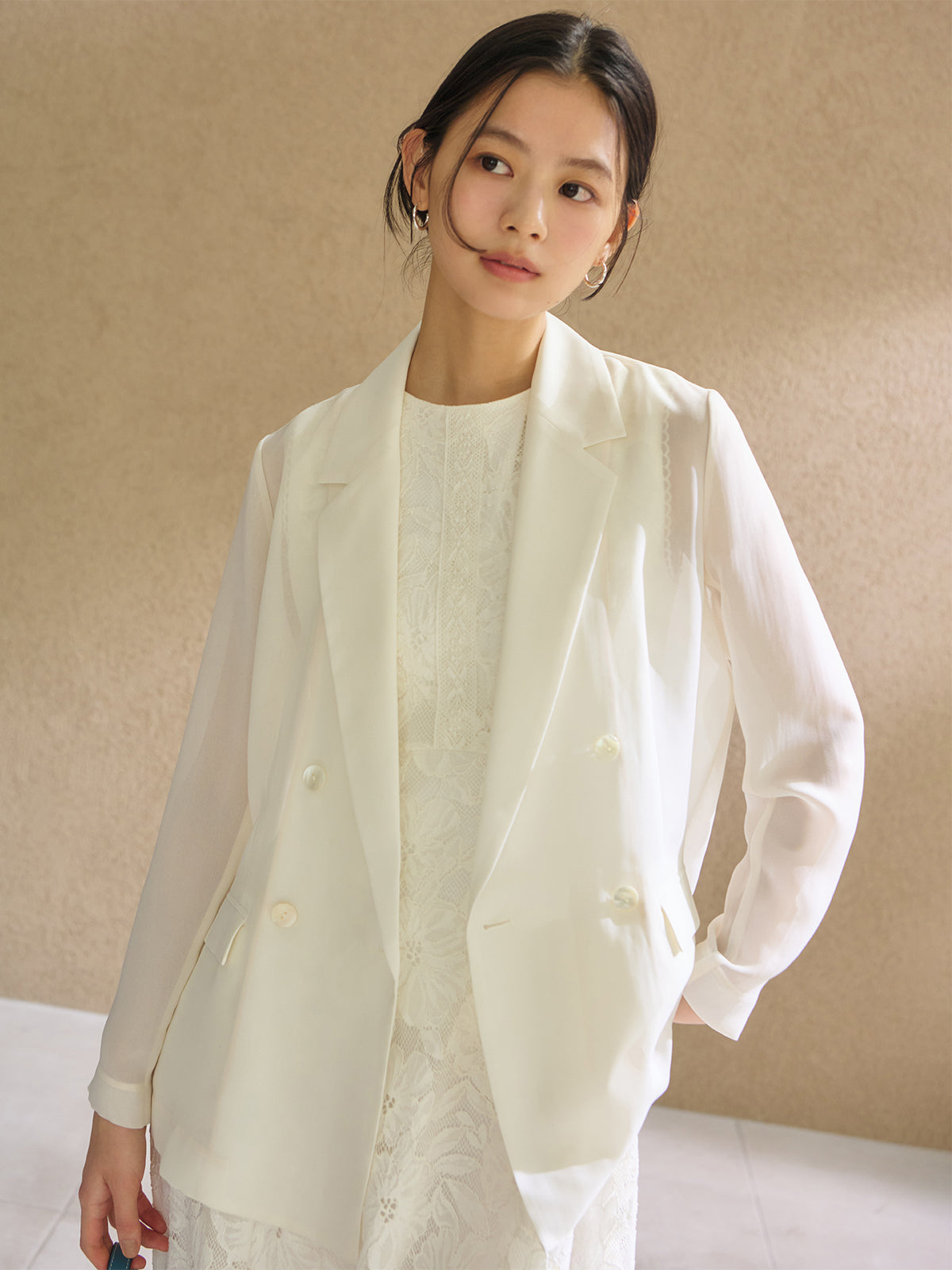 シアーテーラードジャケット