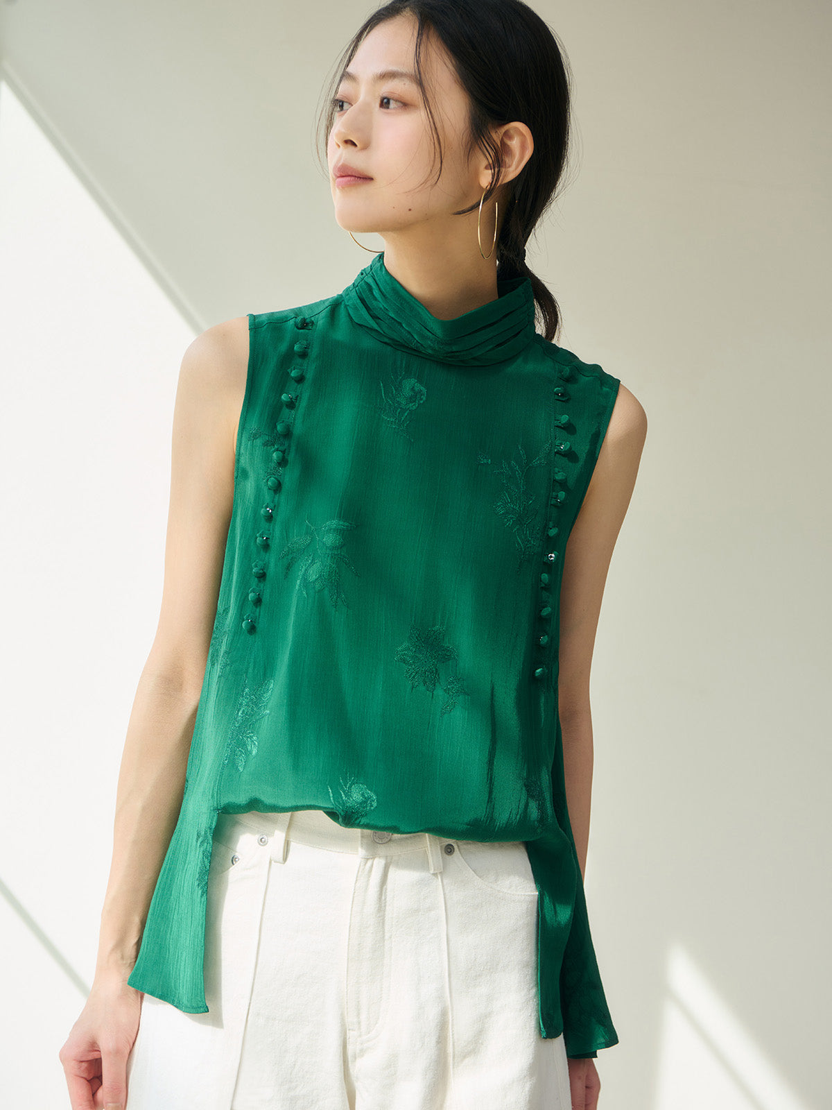 ブーケジャカードブラウス