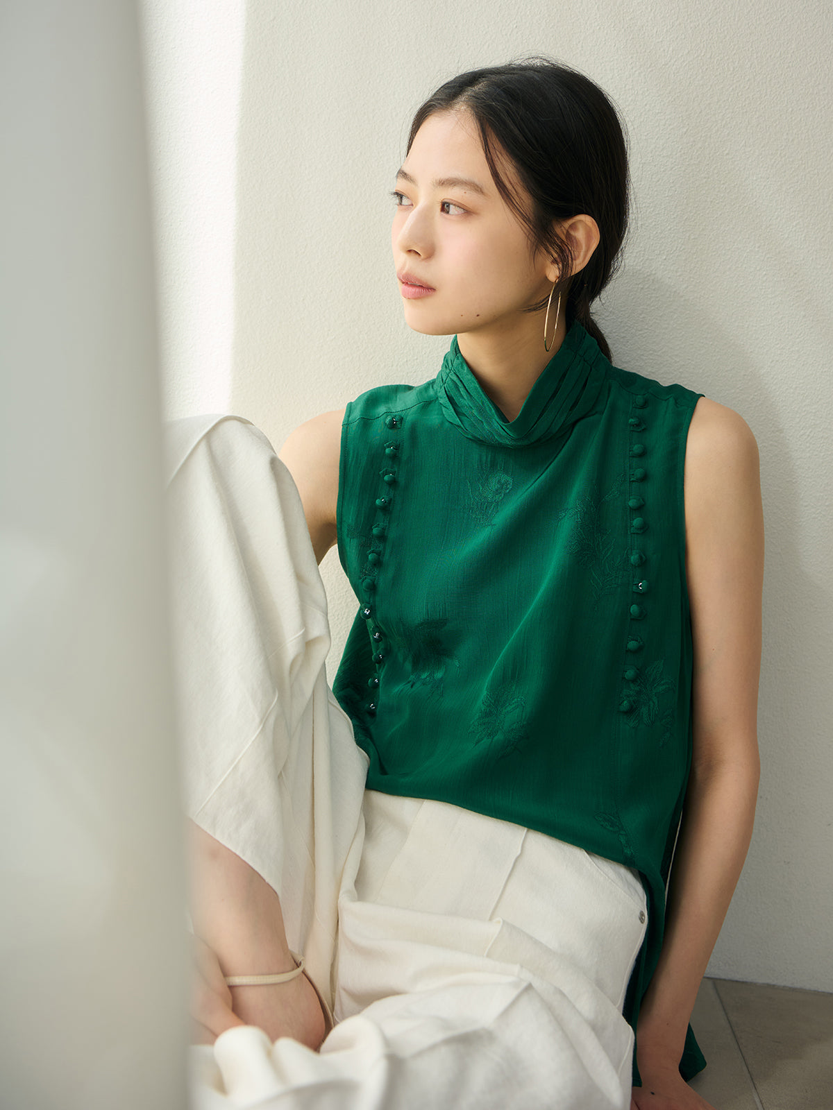 ブーケジャカードブラウス