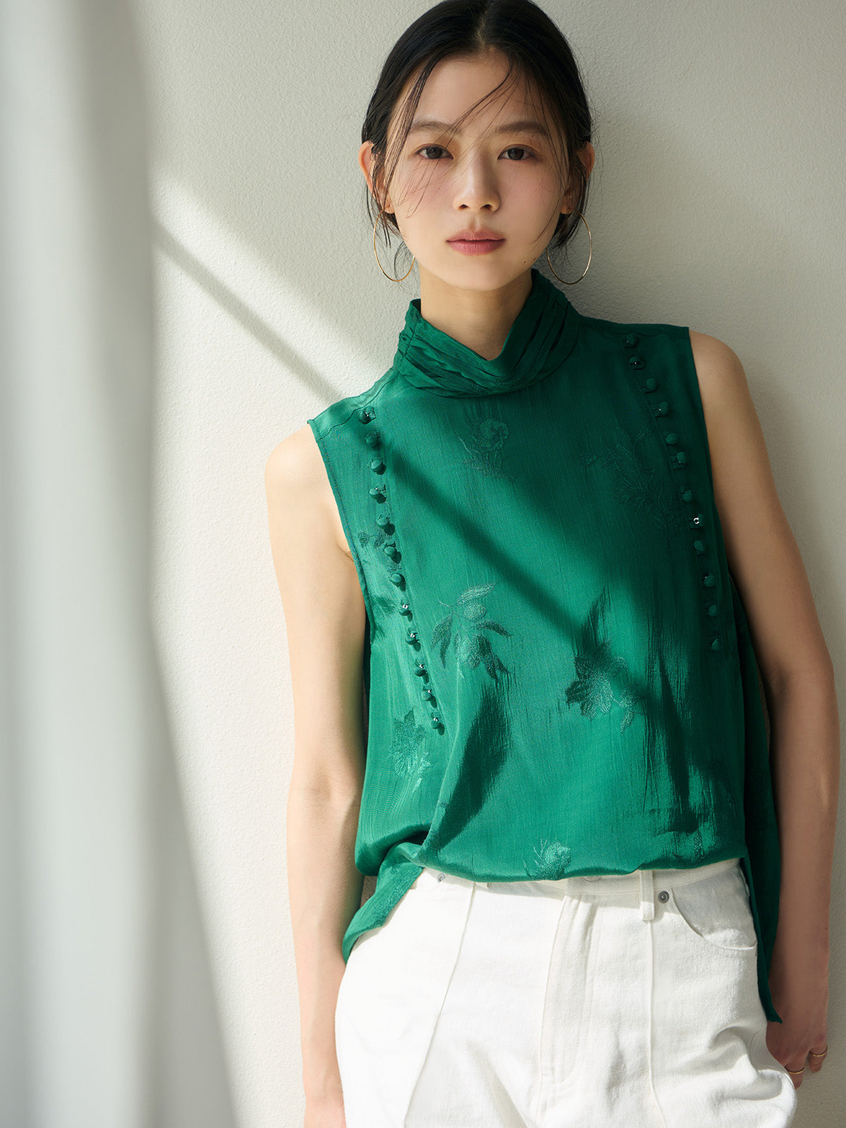 ブーケジャカードブラウス