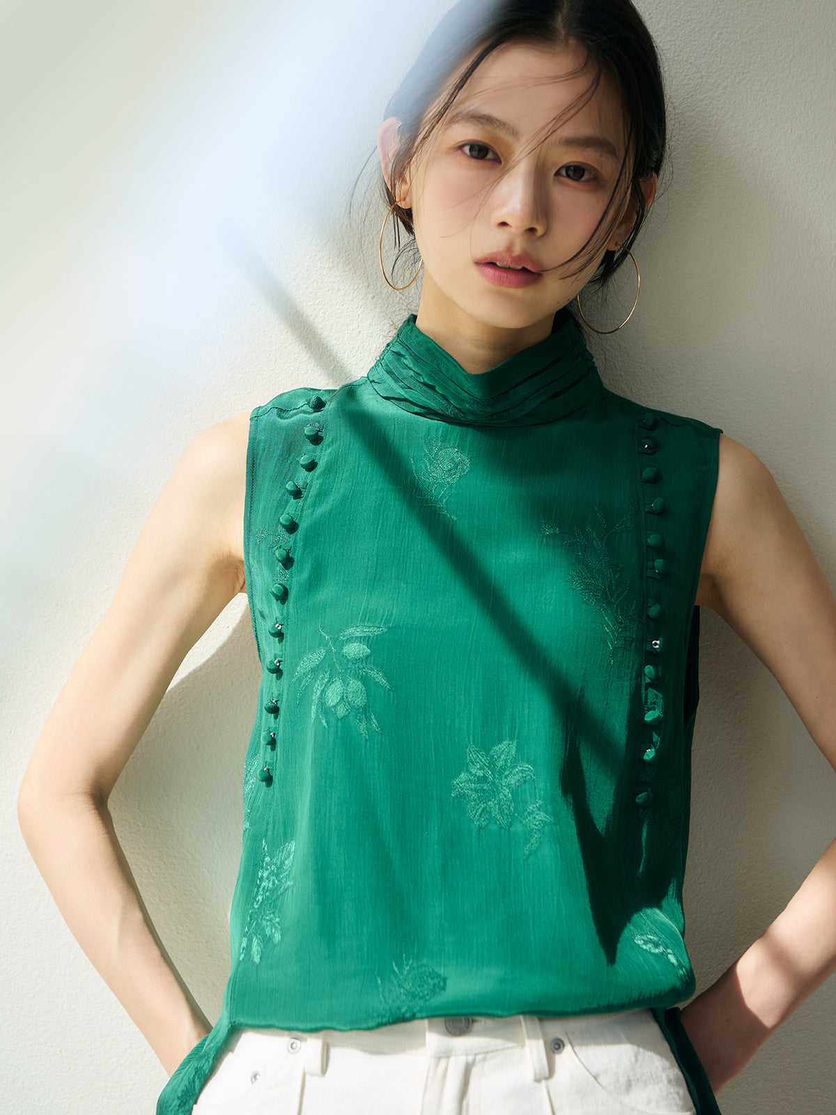 ブーケジャカードブラウス