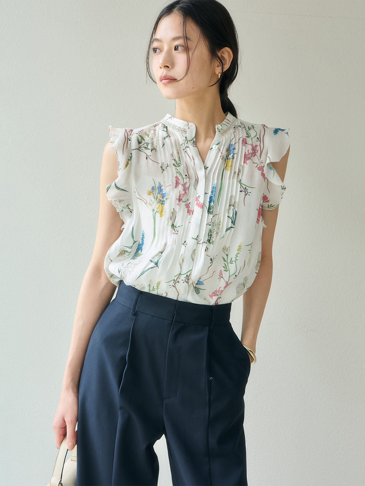 センタースリットワイドパンツ