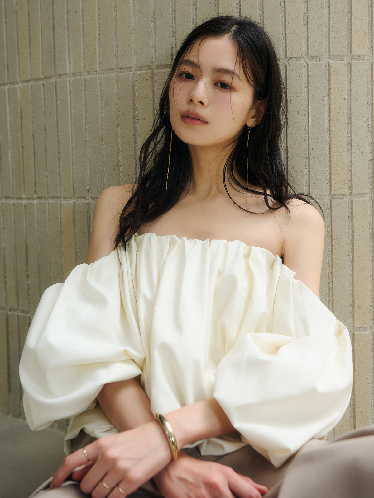 ボリュームバルーンブラウス